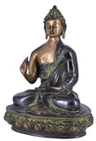 White Whale Brass Buddha Statue Murti for Home Decor Entrance Office Table Living Room Meditation Luck Gift Feng Shui Home Décor