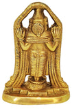 White Whale Brass Idol of Lord Tirupati Balaji | Lord Sri Venkateswara | Incarnation of Lord Vishnu Sculpture for Blessing,Health & Wealth 5"inch