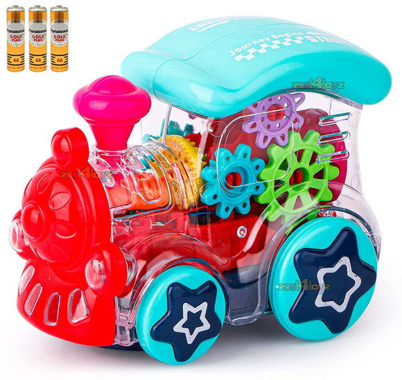 White Whale Whale Musical Toy Battery Operated Transparent Gear Train Locomotive for Kids Concept Electric Toys with Bump & Go Action Flashing Light & Sound Toy for Boys Girls (Pack of 1 ) Battery Included
Included