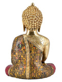 White Whale Brass Buddha Statue Astmangal Buddhism Idol feng Shui Home Decorative Showpiece (12 Inches)