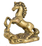 White Whale Little Antique Horse Brass Showpiece Religious Strength Sculpture Idol