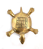 White Whale Brass Turtle for Vastu Handcrafted Tortoise Statue with Handwork Fengshui Kachuaa Statue for Home Office Gift Good Luck Anniversary