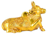 White Whale Brass Shiva Nandi Statue | Murti for Home Decoration | Office Décor