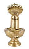 White Whale Handmade Antique Brass Lord Shiva Lingam Sculpture Shivling Statue Home Decor Figurine