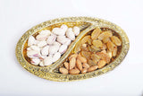White Whale Metal Decorative Tray for Tableware,Dry Fruit Tray,Saunf Supari Candy,Dry Fruit and Sweets Serving Tray in Traditional Design Metal for Table Showpiece Decorative,Mouth Freshner Tray