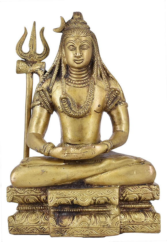 White Whale Lord Shiva Brass Statue Idol  Hindu God Natraja Shiv Figurine Home Decor