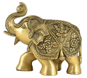 White Whale Large Gold Elegant Brass Statue Showpiece Sculpture Home Decor FengShui Gift