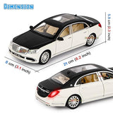 White Whale Metal Die cast Pullback Openable Doors Toy Cars with Flashing Light Musical Sound Car for Gifts Toys for Kids Boys and Girls Children (White)