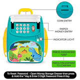 White Whale ATM Piggy Bank Money Saving Bank for Real Money Cash Coin School Bag Musical Money Safe for Kids Piggy Savings Bank with Finger Print Sensor (Pack of 1) Multicolor