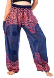 Whitewhale Women's Smocked Waist Harem Hippie Boho Yoga Palazzo Casual Pants