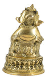 White Whale Brass Kuber Statue Religious Strength God Sculpture Idol Home Decor