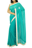 Whitewhale Bollywood Plain Georgette Saree Traditional Party/Wedding Wear