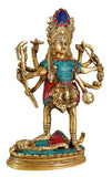 Whitewhale Large Kaali Maa Idol Brass Sculpture Statue Hindu Goddess Figurine Diwali Decor Gifts