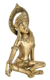 White Whale Brass Lord Indra Statue Figurine Home Décor Gifts Item
