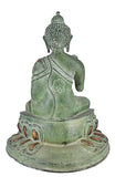 White Whale Brass Buddha Statue Murti for Home Decor Entrance Office Table Living Room Meditation Luck Gift Feng Shui Home Décor
