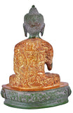 White Whale Brass Buddha Statue Murti for Home Decor Entrance Office Table Living Room Meditation Luck Gift Feng Shui Home Décor