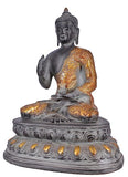 White Whale Brass Buddha Statue Murti for Home Decor Entrance Office Table Living Room Meditation Luck Gift Feng Shui Home Décor