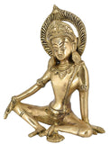 White Whale Brass Lord Indra Statue Figurine Home Décor Gifts Item