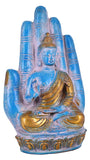 White Whale Brass Buddha Statue Murti for Home Decor Entrance Office Table Living Room Meditation Luck Gift Feng Shui Home Décor