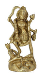 White Whale Maa Kali Brass Statue Religious Goddess Sculpture Idol Home Decor Figurine