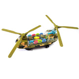 White Whale Battery Operated Transparent Gear Transporter Helicopter Airplane Vehicle Toy for Kids|Boys|Girls with Lights, Music and Bump & Go Mode (Color-as per Availability).