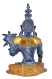 White Whale Brass Buddha Statue Murti for Home Decor Entrance Office Table Living Room Meditation Luck Gift Feng Shui Home Décor