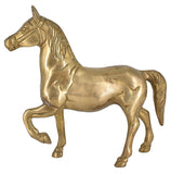 White Whale Antique Finish Horse Brass Showpiece Religious Strength Sculpture Idol