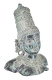 White Whale Brass Antique Goddess Parvati Idol Figurine Home Decorative Showpiece