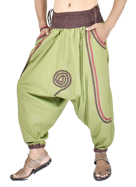 Buy Warm Fleece Lined Harem Pants Women Winter Plain Green Hippie Yoga  Trousers Festival Boho Clothes Gypsystyle Clothing Aladdin Pants Online in  India 