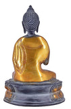 White Whale Brass Buddha Statue Murti for Home Decor Entrance Office Table Living Room Meditation Luck Gift Feng Shui Home Décor