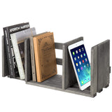 White Whale Expandable Wooden Desktop Bookshelf Organizer Rack