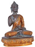 White Whale Brass Buddha Statue Murti for Home Decor Entrance Office Table Living Room Meditation Luck Gift Feng Shui Home Décor