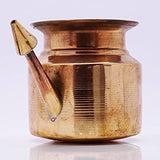 White Whale Pure Copper Ramjhara Prayer Kalash Neti Lota Traditional Hindu Pooja Item Pot