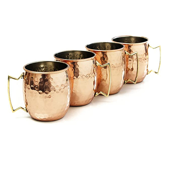 White Whale Handmade 100% Pure copper hammered Moscow Mule mugs