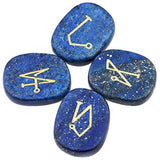 White Whale 4 pcs Engraved Angel Symbol Palm Stones Reiki Balancing