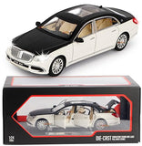 White Whale Metal Die cast Pullback Openable Doors Toy Cars with Flashing Light Musical Sound Car for Gifts Toys for Kids Boys and Girls Children (White)