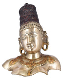 White Whale Brass Goddess Parvati Idol Figurine Home Decorative Showpiece