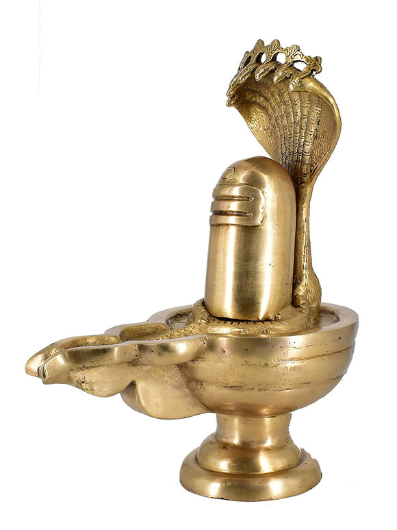 White Whale Handmade Antique Brass Lord Shiva Lingam Sculpture Shivling Statue Home Decor Figurine