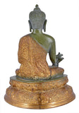 White Whale Brass Buddha Statue Murti for Home Decor Entrance Office Table Living Room Meditation Luck Gift Feng Shui Home Décor