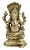 White Whale Lord Ganesh Murti Ganesha Idol Ganpati Bhagwan Brass Statue for Home Decoration Showpiece