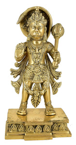 White Whale Lord Hanuman Idol Strength Monkey Figurine Bajrang bali Statue Brass Sculpture Diwali Decor Gifts