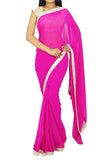 Whitewhale Bollywood Plain Georgette Saree Traditional Party/Wedding Wear