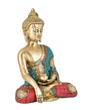 White Whale Brass Buddha Statue Astmangal Buddhism Idol feng Shui Home Decorative Showpiece