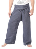 Whitewhale Stripe Cotton Fisherman Pants Casual Hippie Dance Tai Chi Yoga Pants