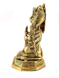 White Whale Lord Hanuman in Panchmukhi Avatar Brass Statue Religious Strength God Sculpture Idol