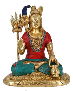 Whitewhale Lord Shiva Brass Statue Idol Sculpture Hindu God Natraja Shiv Figurine