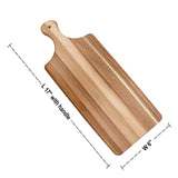 White Whale Wooden Serving Paddle Board - Reversible Wooden Cheese Board 17 Inch