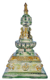 White Whale Brass Buddha Temple Pooja Mandir for Living Room Pooja Decoration Religious Home Decor