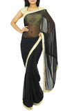 Whitewhale Bollywood Plain Georgette Saree Traditional Party/Wedding Wear