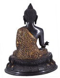 White Whale Brass Buddha Statue Murti for Home Decor Entrance Office Table Living Room Meditation Luck Gift Feng Shui Home Décor